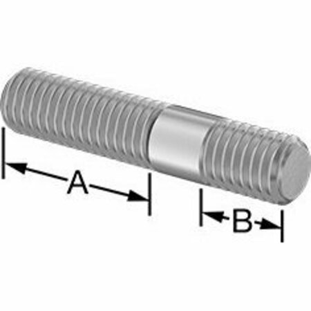 BSC PREFERRED Threaded on Both Ends Stud 316 Stainless Steel M8 x 1.25mm Size 22mm and 10mm Thread Len 40mm Long 5580N123